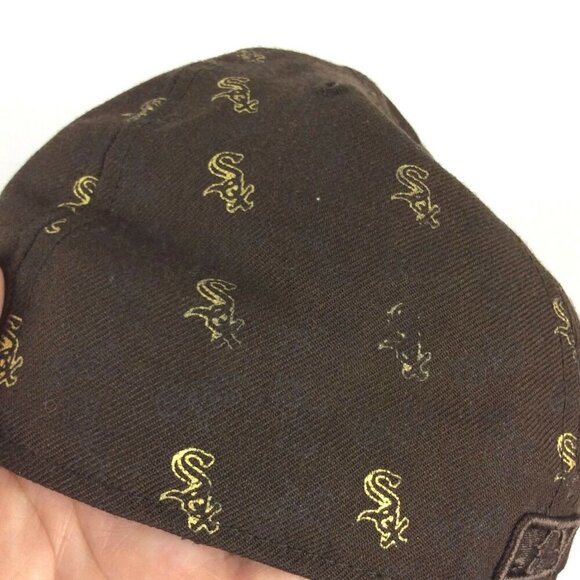 Chicago White Sox MLB New Era 59Fifty Brown Gold Fitted Cap Size 8 Wool - Picture 5 of 8